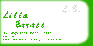lilla barati business card