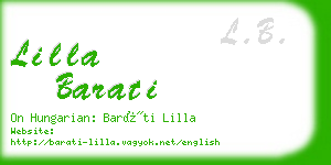 lilla barati business card